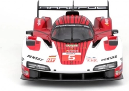 modèle de voiture en métal 1:24 Bburago Porsche 963 blanc/rouge n°5