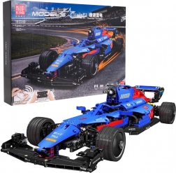 Kit de construction voiture F1 radiocommandée, bleu, 1065 pièces