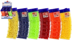 Billes en plastique 6 mm pour pistolet pour enfants – 800 pcs, 6 couleurs dans un doseur