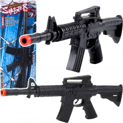 Jouet pour enfants – fusil mécanique avec son de tirs, noir 32 cm