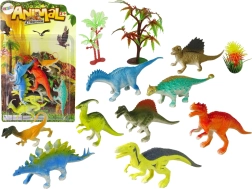 Set de 9 figurines de dinosaures – jouets préhistoriques colorés