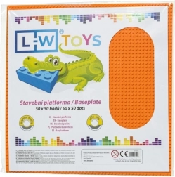 L-W Toys grande plaque de construction 50 × 50 plots orange