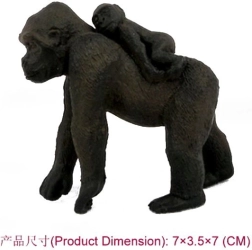 Figurine de gorille avec bébé