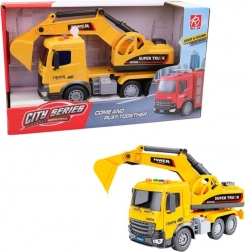 camion de chantier à friction avec lumière et son, 25 × 8 × 14 cm