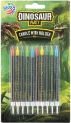 Bougies d’anniversaire dinosaures, 10 pcs
