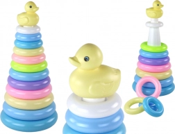 Pyramide à empiler avec caneton, 12 anneaux (39 × 17,5 × 17,5 cm)