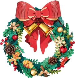 puzzle 3D en bois lumineux couronne de l’Avent ROBOTIME ROLIFE