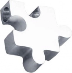 Pendentif puzzle en acier inoxydable chirurgical