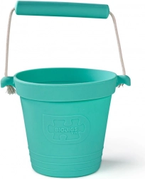 Seau de plage en silicone BIGJIGS TOYS – turquoise