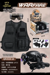 Ensemble police-militaire pour jeunes enfants avec casque