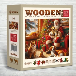 Puzzle en bois Wooden City Père Noël et ses amis 1010 pièces