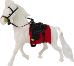 Figurine de cheval blanc avec selle – ferme