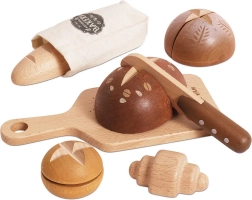 Le Toy Van assortiment de viennoiseries à trancher – set en bois pour cuisine d’enfant