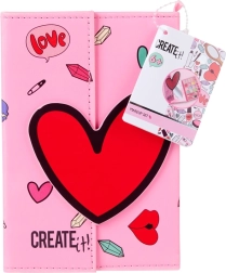 Mini trousse de maquillage en similicuir avec fermeture magnétique