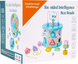 Cube éducatif en bois 4-en-1 pour enfants