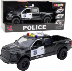 Voiture de police tout-terrain avec effets lumineux et sonores noire 1:12