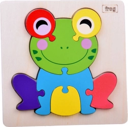 Puzzle en bois grenouille pour enfants