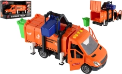 Camion-poubelle avec lumière, son et poubelle, 30 cm