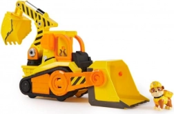 Bulldozer deluxe avec lumières et sons avec figurine – PAT’ PATROUILLE RUBBLE ET SON ÉQUIPE