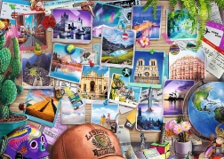 Puzzle TREFL Premium Plus Temps de Thé : Souvenirs de Voyage 500 Pièces