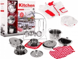 Set de cuisine pour enfants 3+ avec vaisselle et costume de chef