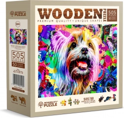 Puzzle en bois Pop Art Terrier Yorkshire de Wooden City