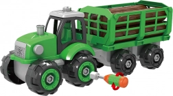 Tracteur à visser avec remorque à bois 32 cm