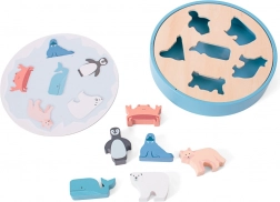 Puzzle en bois à contours avec animaux de l’océan