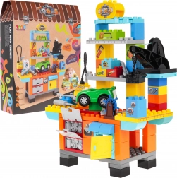 Set atelier de bricolage pour enfants 3+ avec petite voiture, outils et compresseur, 92 pièces