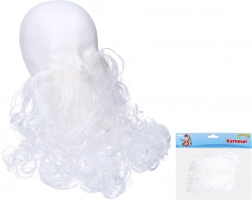Fausse barbe blanche pour costume de Saint-Nicolas, sorcier ou grand-père