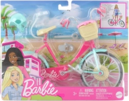 Vélo pour poupée Barbie avec panier et casque