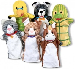 Marionnettes à main – animaux domestiques, ensemble pour enfants 2+