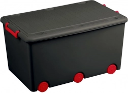 Boîte à jouets polyvalente sur roulettes Tega gris