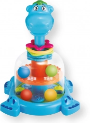 Dinosaure avec des billes – carrousel mécanique multicolore pour enfants