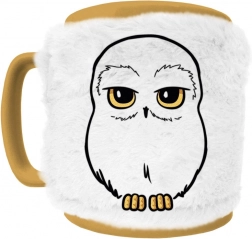 Harry Potter tasse avec housse en peluche Hedwige 440 ml