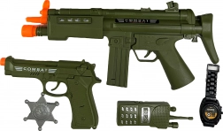 Set militaire avec mitraillette aux effets lumineux et sonores