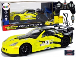 Voiture rapide R/C 1:18 Corvette C6.R jaune