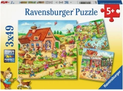 Ravensburger puzzle vacances à la campagne 3×49 pièces