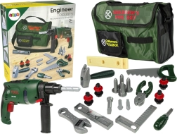 Set d’outils pour enfants dans un sac avec perceuse, marteau et scie