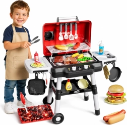 Barbecue de jardin interactif pour enfants Woopie avec effets de vapeur et 31 accessoires