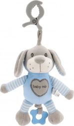 Chien en peluche éducatif musical avec clip BABY MIX, bleu