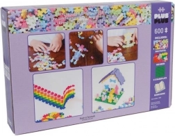 Kit de construction Plus-Plus Mini Mix 600pcs (Pastel/Neon) + 2 plaques de base