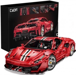 Set de construction CaDA voiture de sport rouge Italian Super Car 1:8, 3236 pièces