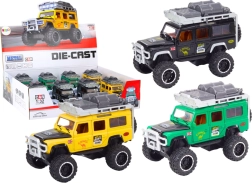 voiture tout-terrain en métal 1:32 avec lumières et sons, à inertie