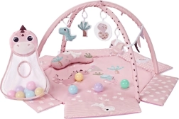 Tapis d’éveil TinyMini Dino Pink avec arche et balles pour bébé