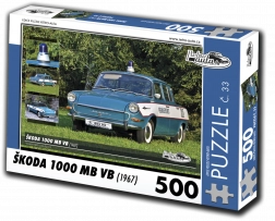 Puzzle Retro-voitures Škoda 1000 MB VB (1967) 500 pièces