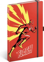 Carnet ligné THE FLASH avec élastique et porte-stylo