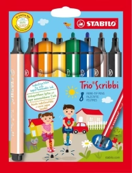 Set de feutres STABILO Trio Scribbi 8 pcs
