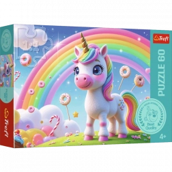 Puzzle Trefl 60 pièces – Monde sucré de la licorne