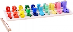 Jouet éducatif en bois pour apprendre les chiffres avec canne à pêche magnétique